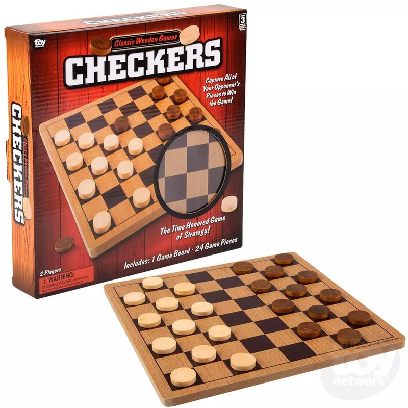 Toy Network Wooden Checkers