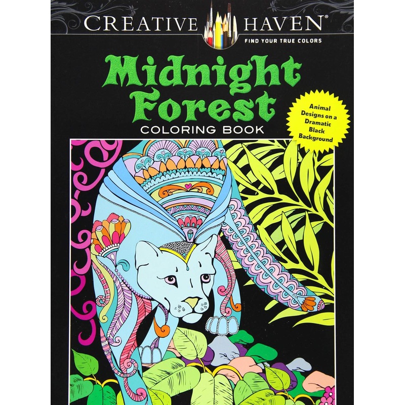 Dover Publications Midnight Forest Coloring Book