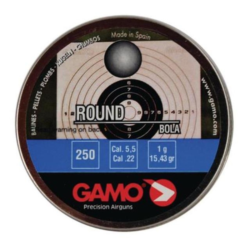 Gamo Air Rifles Air Gun Pellets 22 Caliber Round Ball Tin