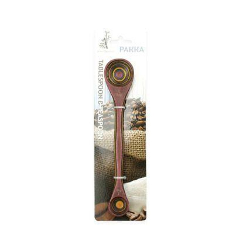 Island Bamboo 9″ Rainbow Pakkawood 2 in 1 Double Sided Measuring Spoon