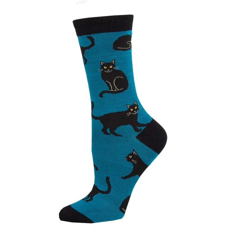 Socksmith Black Cat Socks – Blue