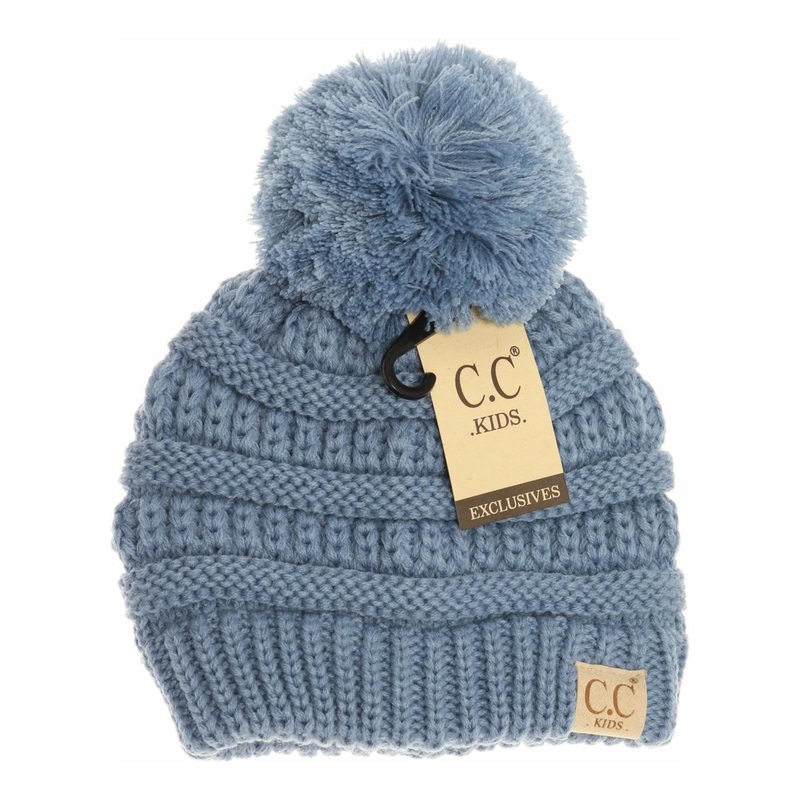 C.c. Beanie Kids Solid Pom Beanie