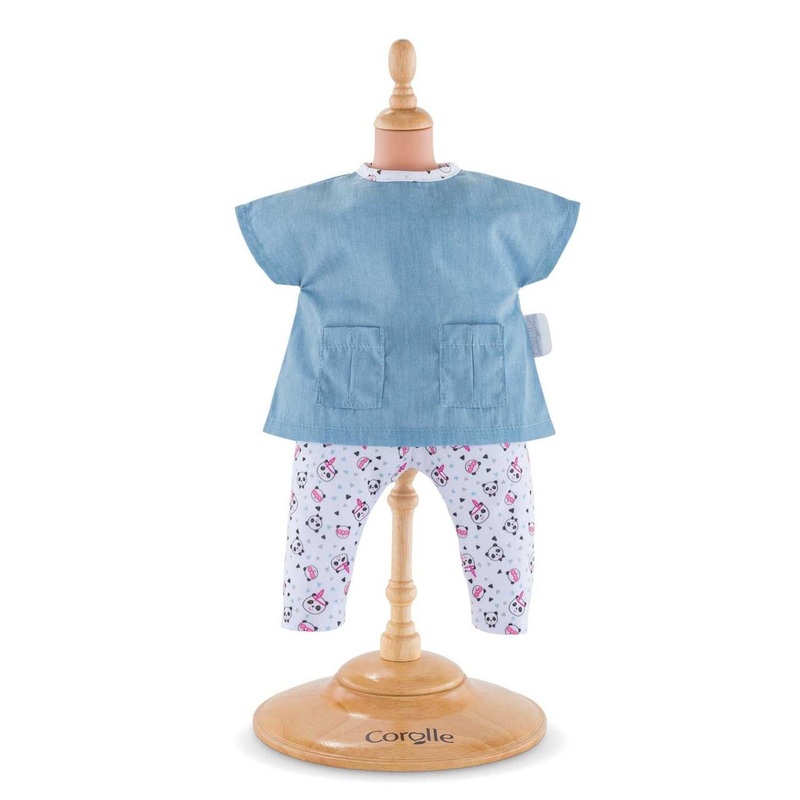 Corolle Panda Party Blouse & Pants Set