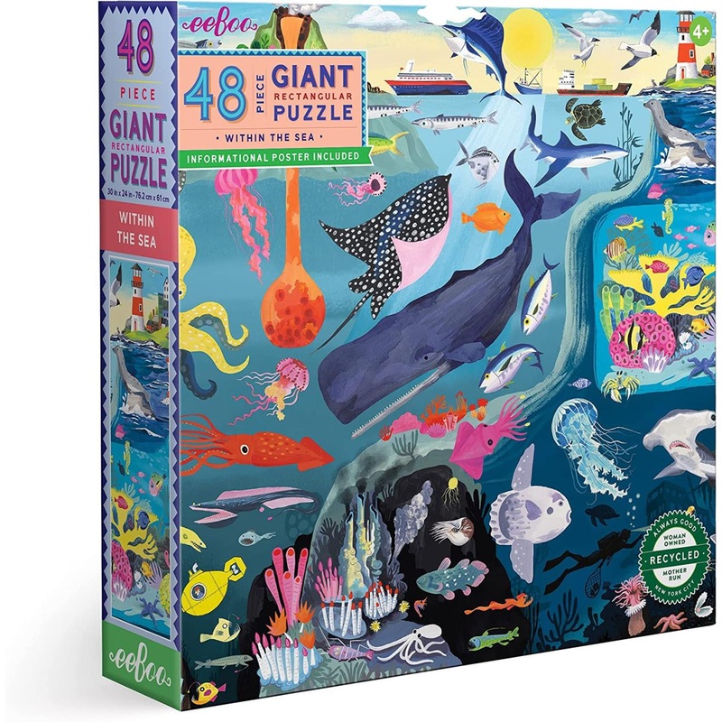 Eeboo Within The Sea 48 Pc Giant Puzzle