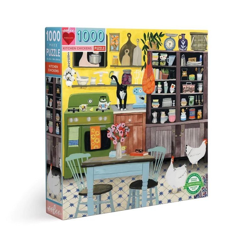 Eeboo Kitchen Chickens 1000 Pc Puzzle