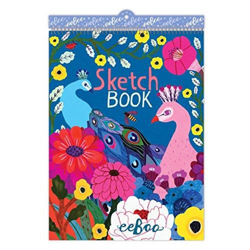 Eeboo Peacock & Flower Sketchbook