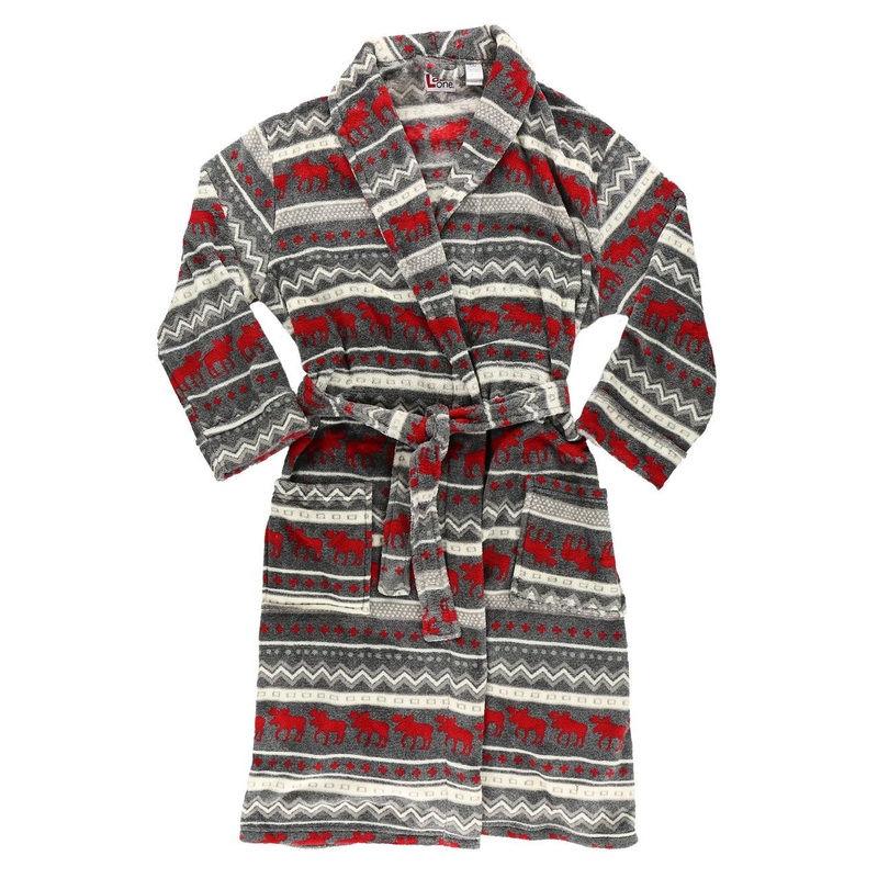 Lazy One Men’s Cabin Moose Robe