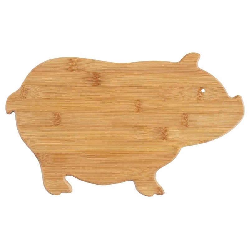 Totally Bamboo Pig Shaped Bamboo Serving & Cutting Board