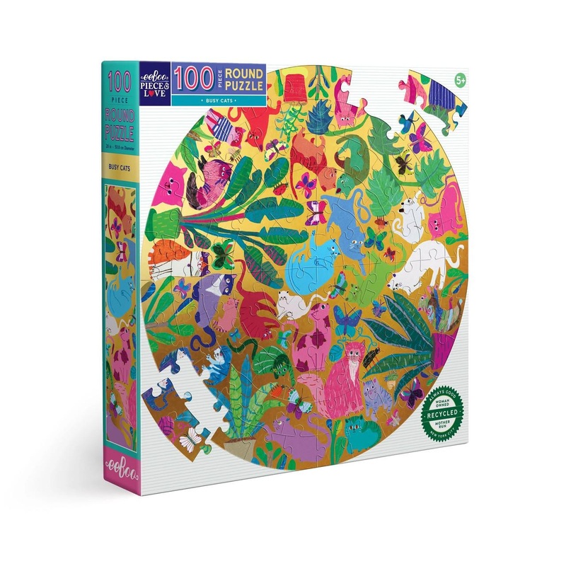 Eeboo Busy Cat Puzzle 100pc
