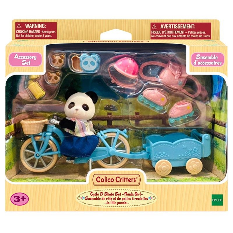 Epoch Everlasting Calico Critters Cycle & Skate Set Panda Girl