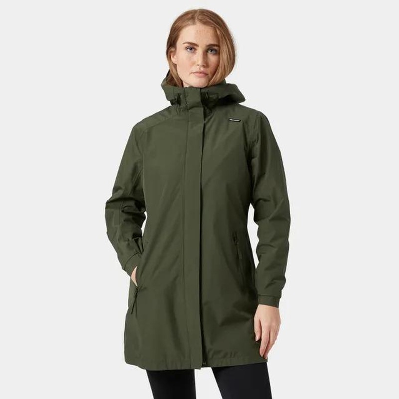 Helly-hansen Pro(us) Womens Valkyrie Fleece-Lined Rain Jacket – Utility Green