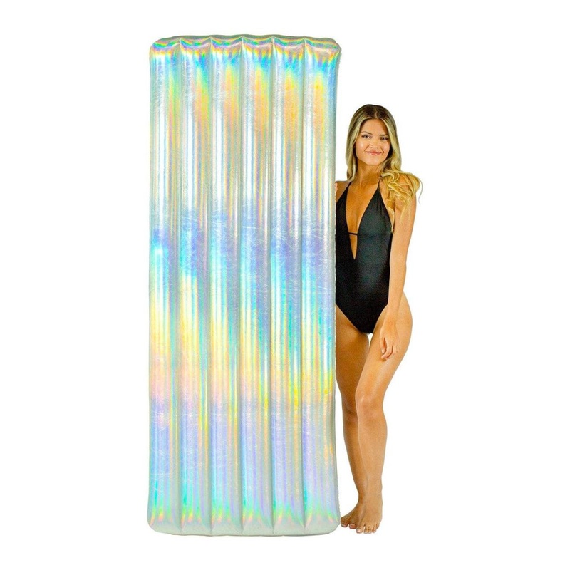 B&d Group White Glitter Deluxe Pool Raft
