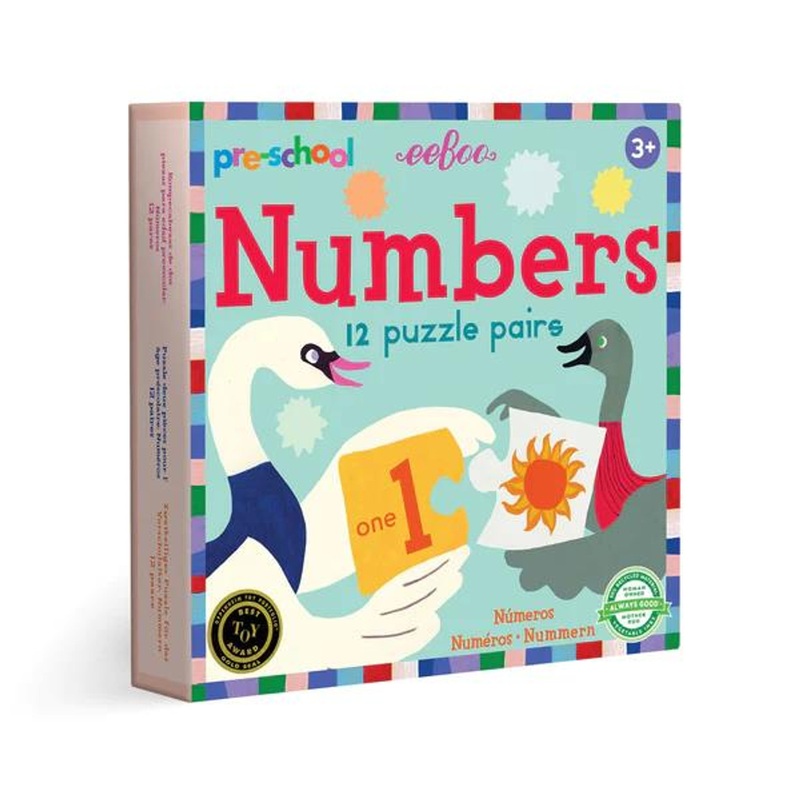 Eeboo Preschool Numbers Puzzle Pairs