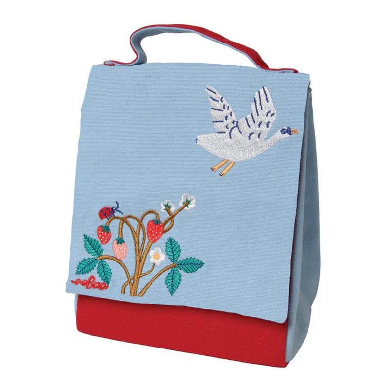 Eeboo Swan & Strawberries Lunchbag