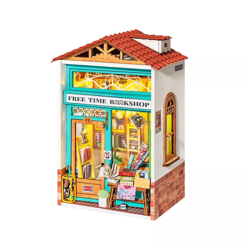 Hand Craft Us DIY Miniature Dollhouse Kit | Free Time Bookshop