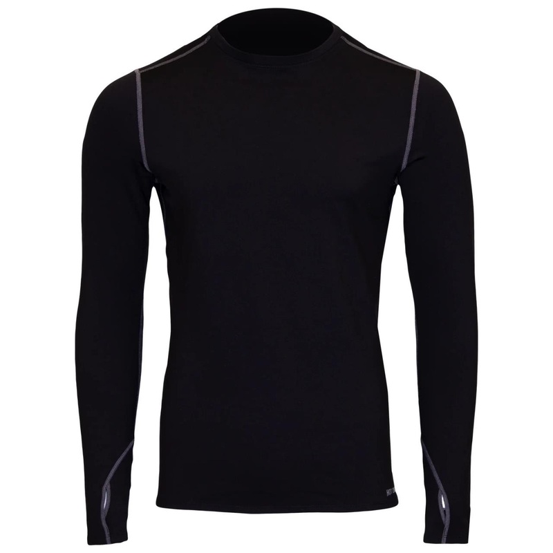 Hot Chillys Men’s Micro-Elite Chamois Crewneck – Black