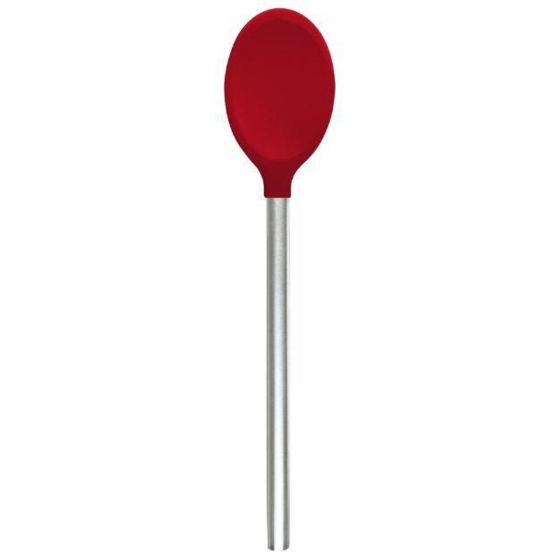 Tovolo Silicone Mixing Spoon Stainless Steel Handle – Cayenne