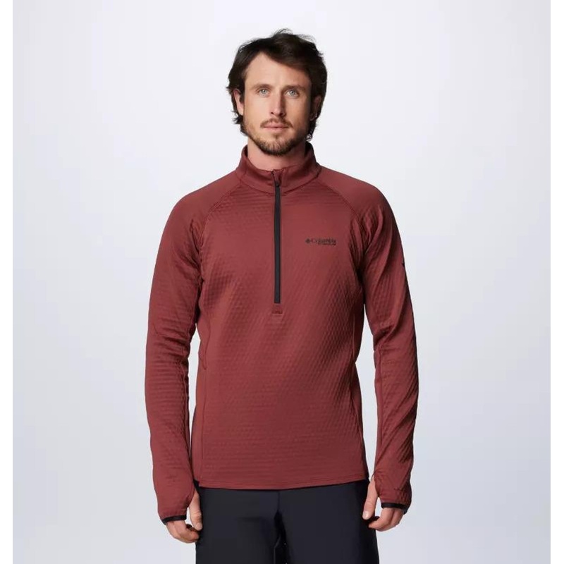 Columbia Sports Wear Men’s Crystal Leaf Omni-Heat Helix Half Zip Pullover – Spice