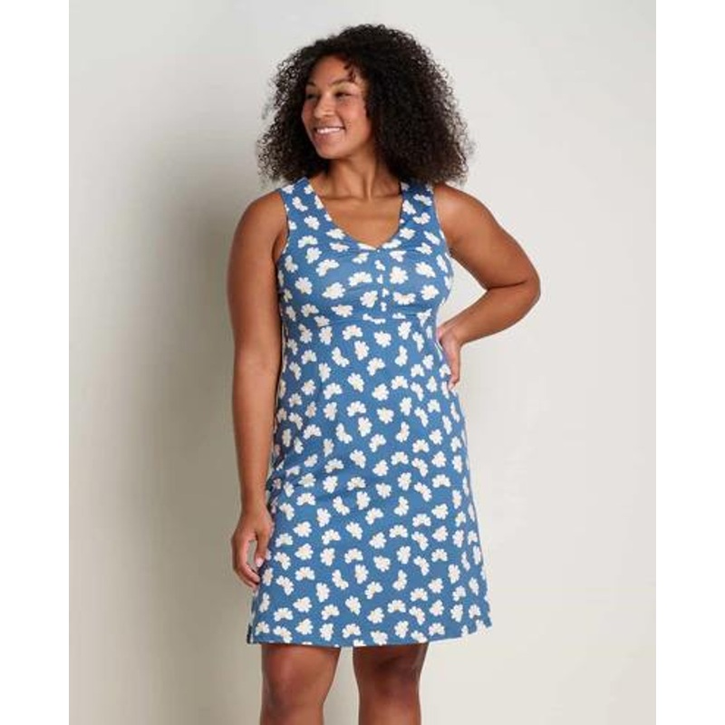 Toad & Co. Rosemarie Sleeveless Dress – Pacific Half Daisy Print