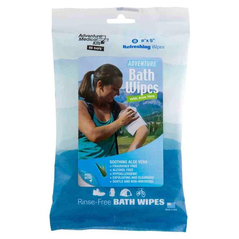 Adventure Medical Bath Wipes – Travel Size – 8  Pack