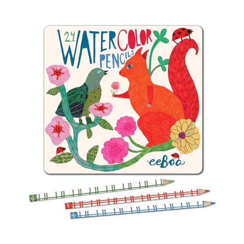 Eeboo Squirrel & Bird Watercolor Pencils