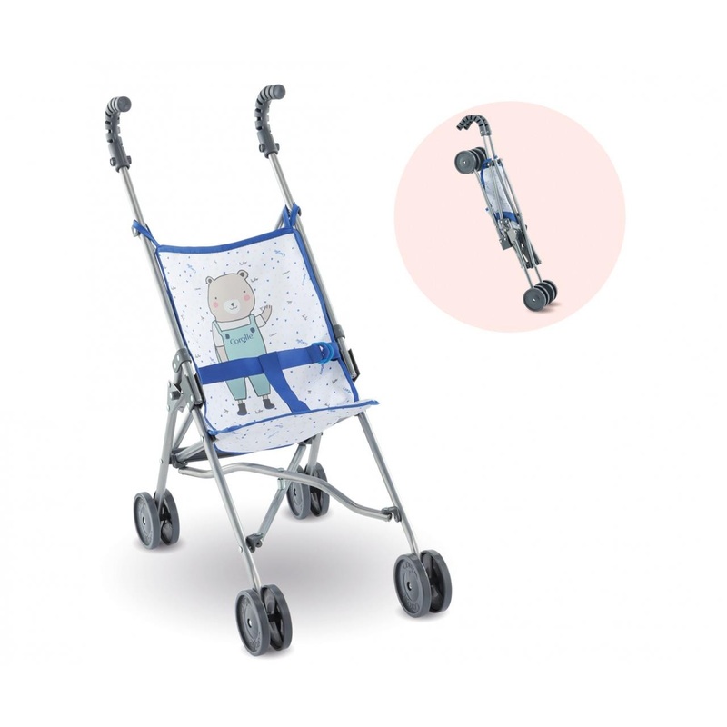 Corolle Blue Umbrella Stroller