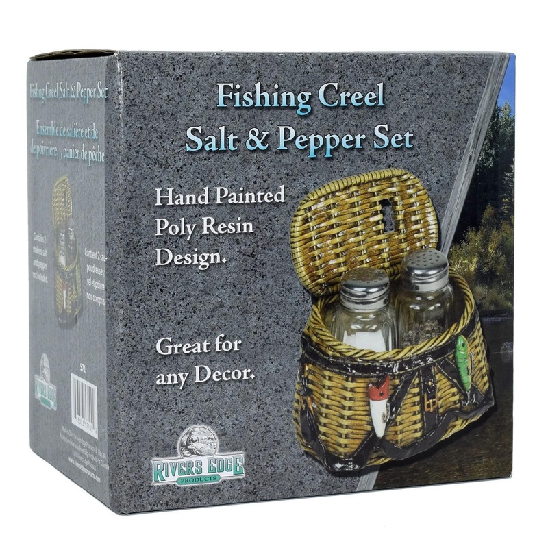 Rivers Edge Products Fishing Creel Salt & Pepper Set