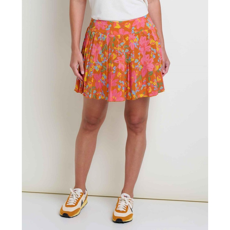 Toad & Co. Sunkissed Pleated Skort – Persimmon Tulip Print