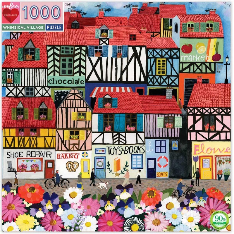 Eeboo Whimsical Village 1000pc Puzzle