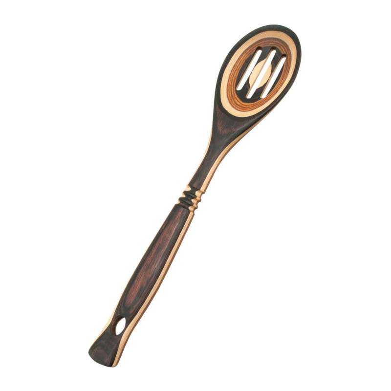 Island Bamboo Natural Pakka 12″ Slotted Spoon