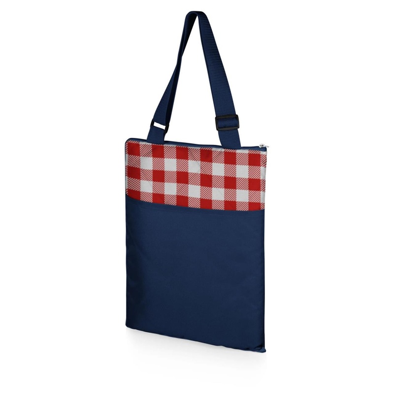 Picnictime Vista Outdoor Picnic Blanket Tote – Red & White Gingham