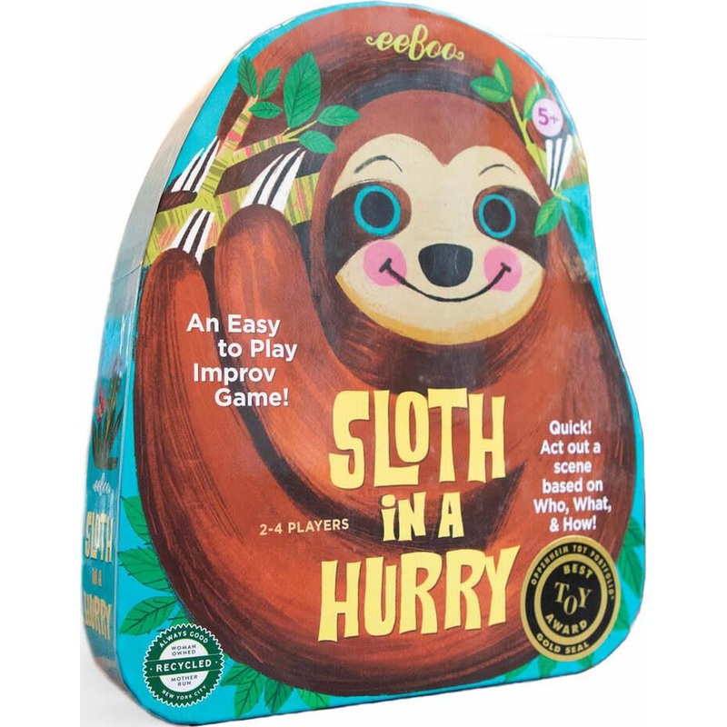 Eeboo Sloth in a Hurry Shaped Spinner Game