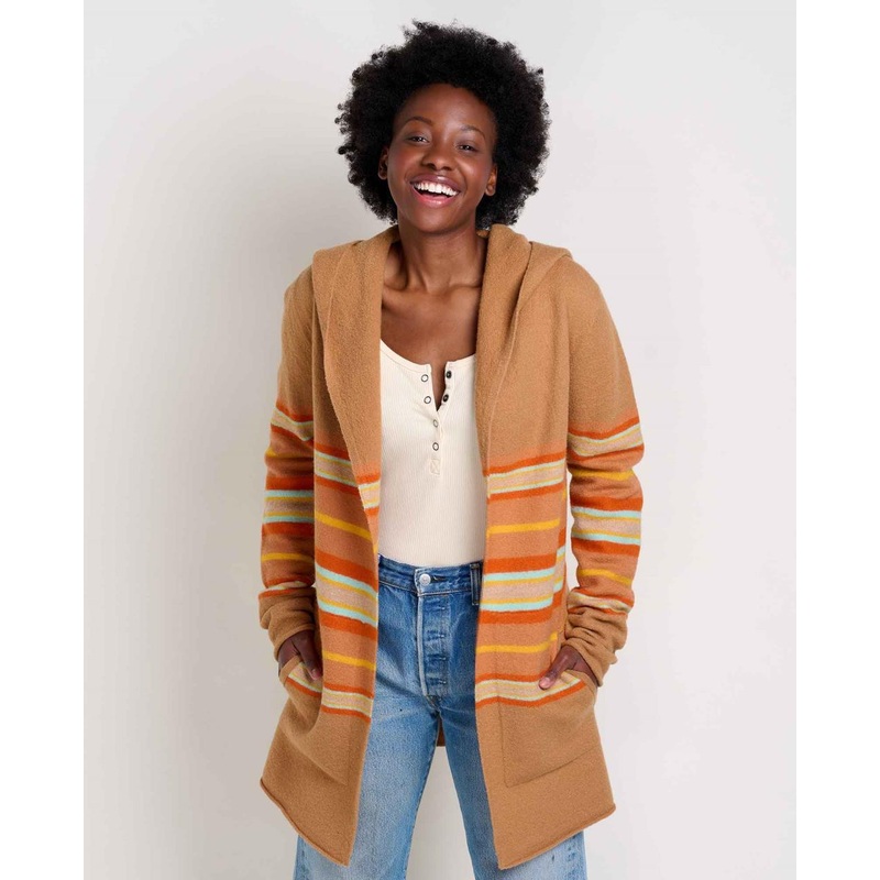 Toad & Co. Merino Heartfelt Hoodie – Tabac Stripe