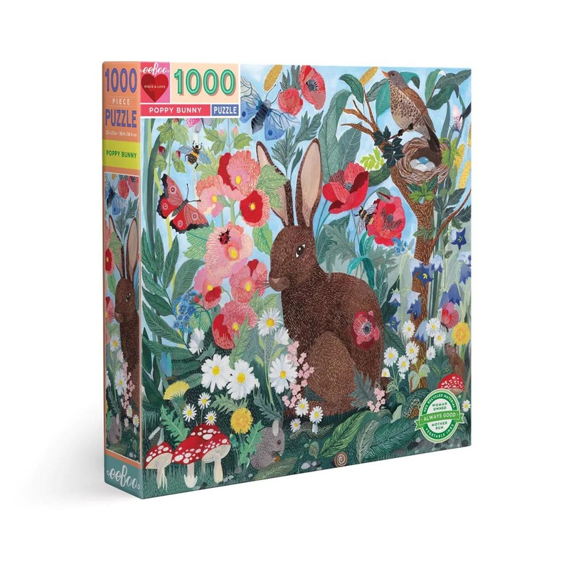 Eeboo Poppy Bunny 1000pc Puzzle