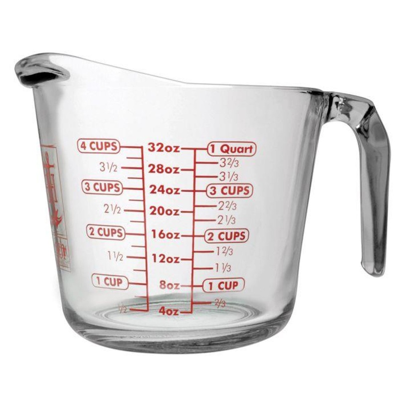 Harold Import Comp Anchor Glass Measuring Cup, 4 Cup