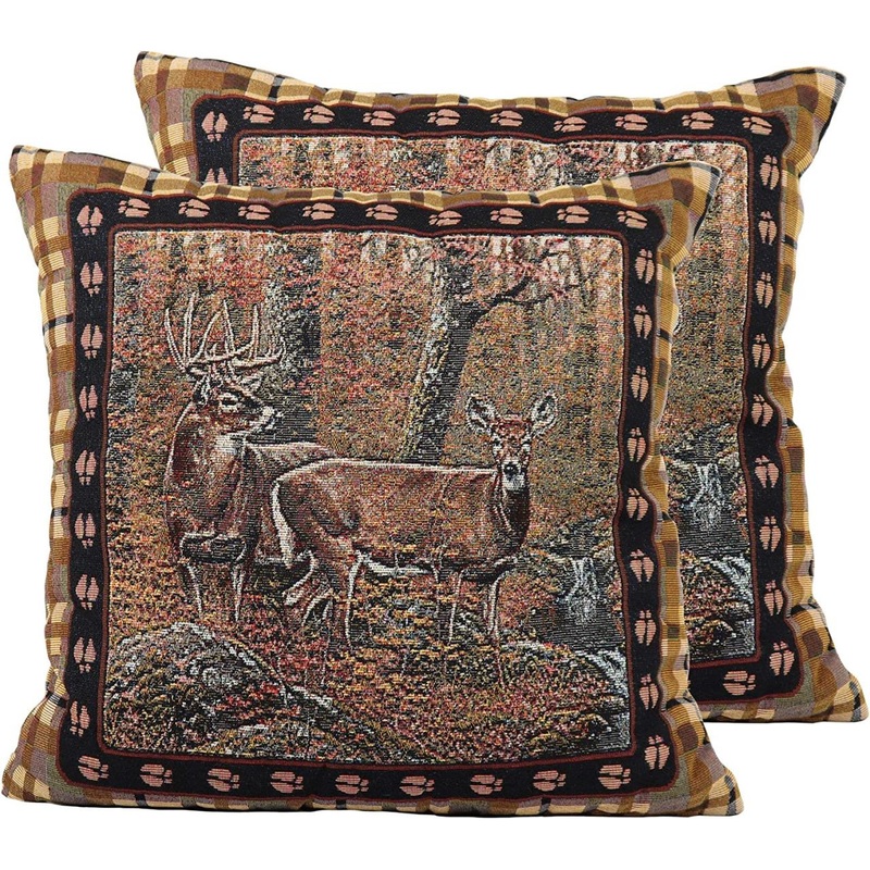 Rivers Edge Products Deer Tapestry Pillow