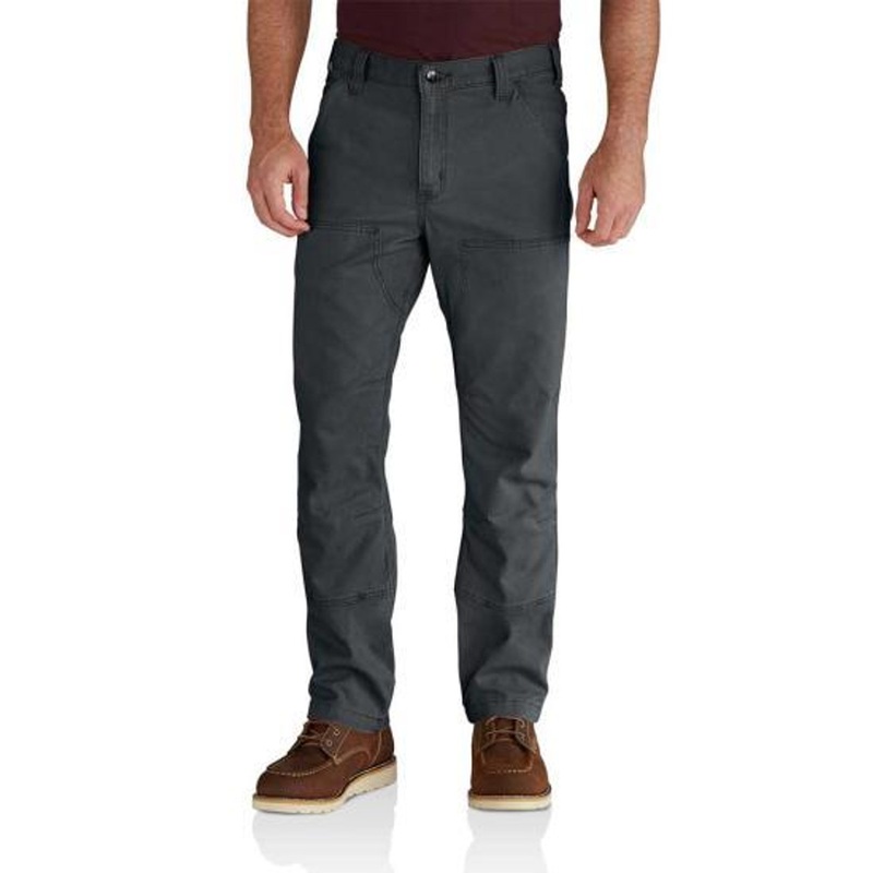 Carhartt Men’s Utility Double-Knee Pant – Relaxed Fit – Rugged Flex – Canvas – Shadow