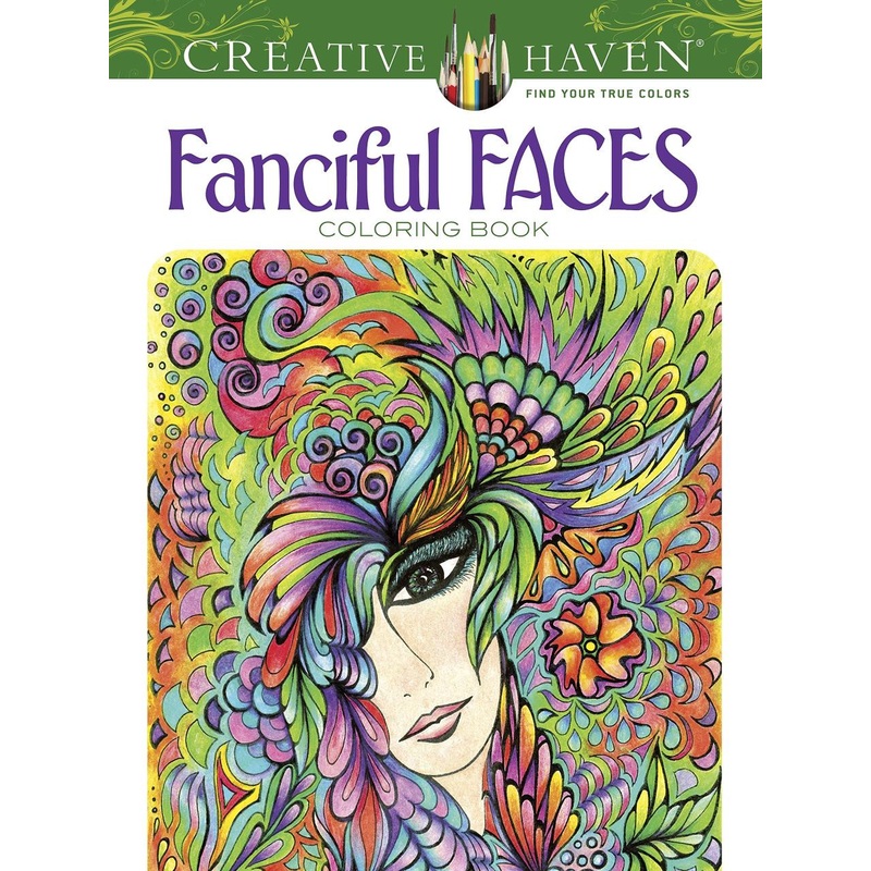 Dover Publications Fanciful Faces Coloring Book