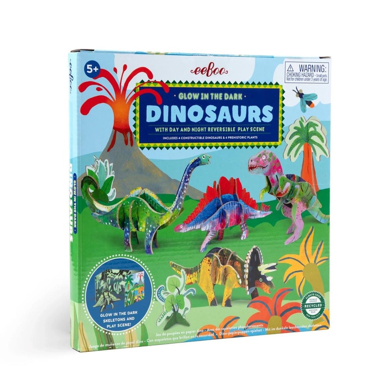 Eeboo Dino 3D Glow in the Dark Building Set