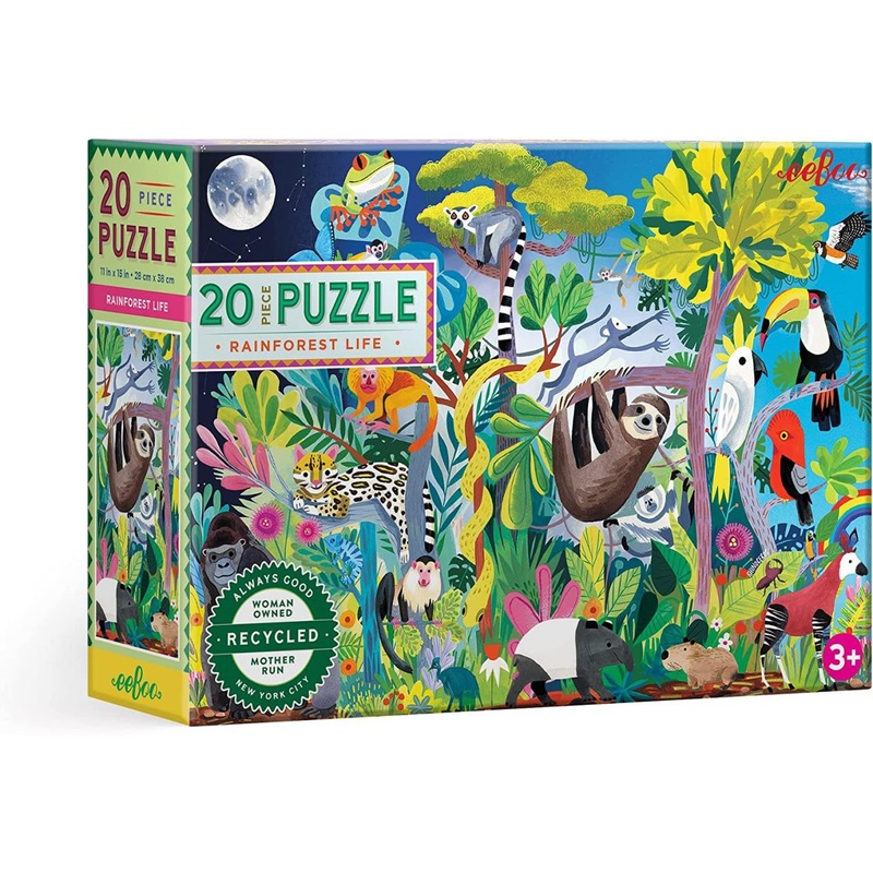 Eeboo Rainforest Life 20pc Puzzle