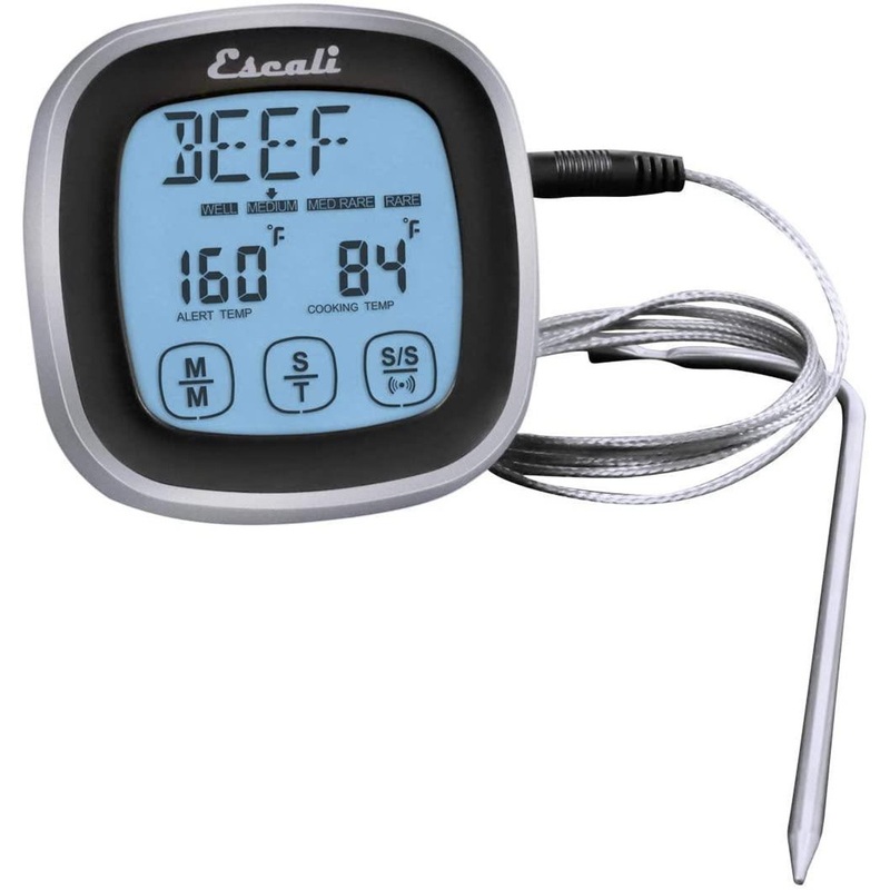 Escali Digital Touch Screen Stainless Steel Probe Thermometer & Timer