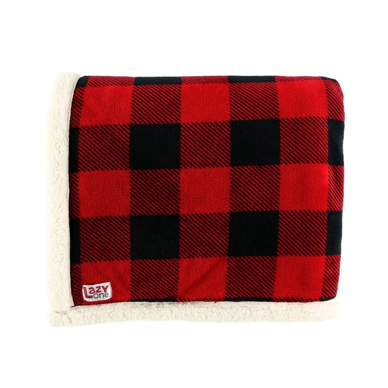 Lazy One Red Plaid Blanket