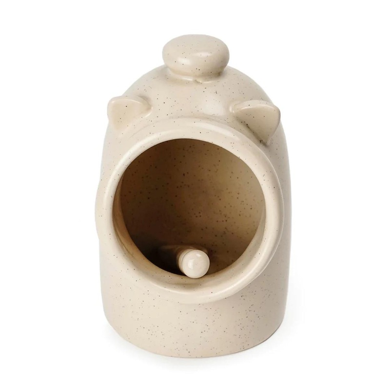 Rsvp Stoneware Salt Pig With Spoon