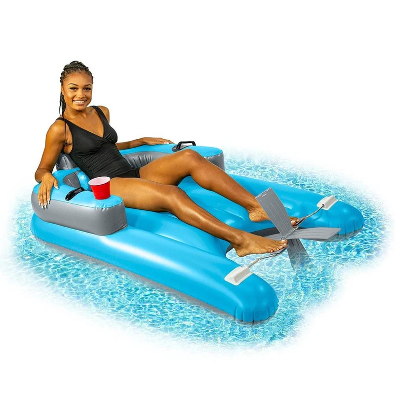 B&d Group Deluxe Pool Lounger W/Built In Pedals
