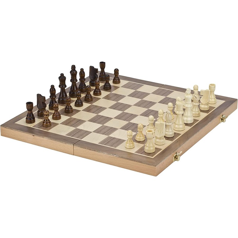 Everest Toys 15″ Wooden Folding 3in1 Game Set