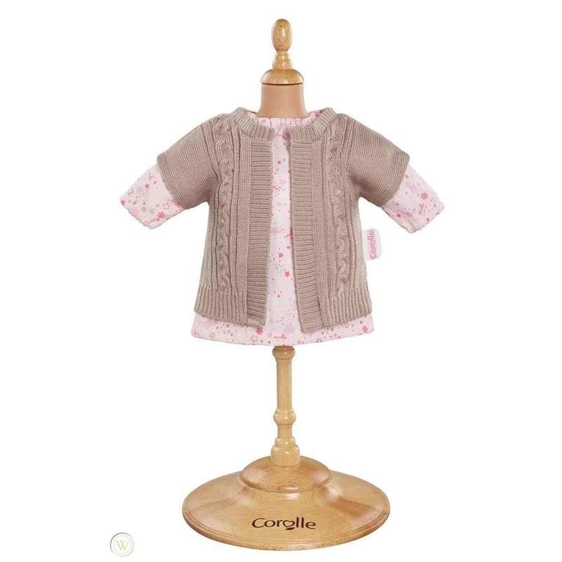 Corolle Pink Dress & Cardigan Set