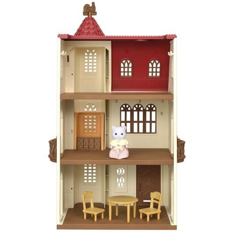 Epoch Everlasting Calico Critters Red Roof Tower Home