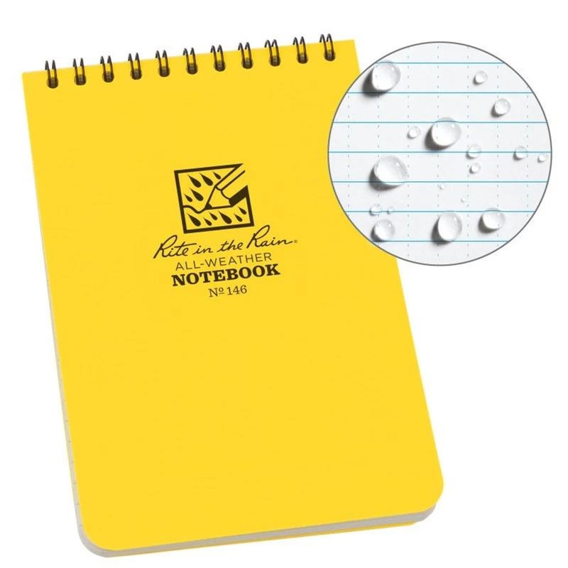 Rite In The Rain 4″x6″ Top Spiral Notebook – Yellow