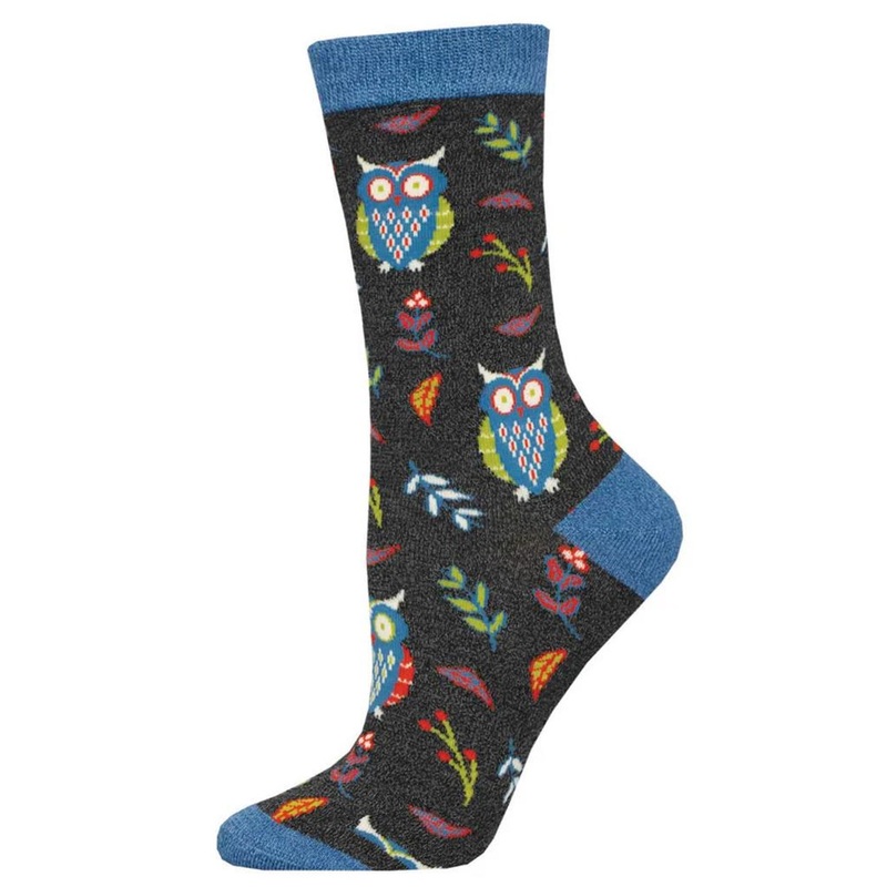 Socksmith Cute Hoot Socks – Charcoal & Blue