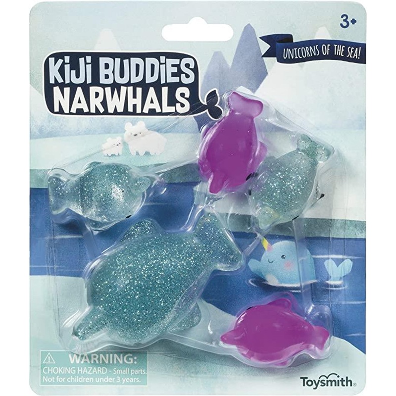 Toysmith Oddly Satisfying Kiji Buddies Narwhal